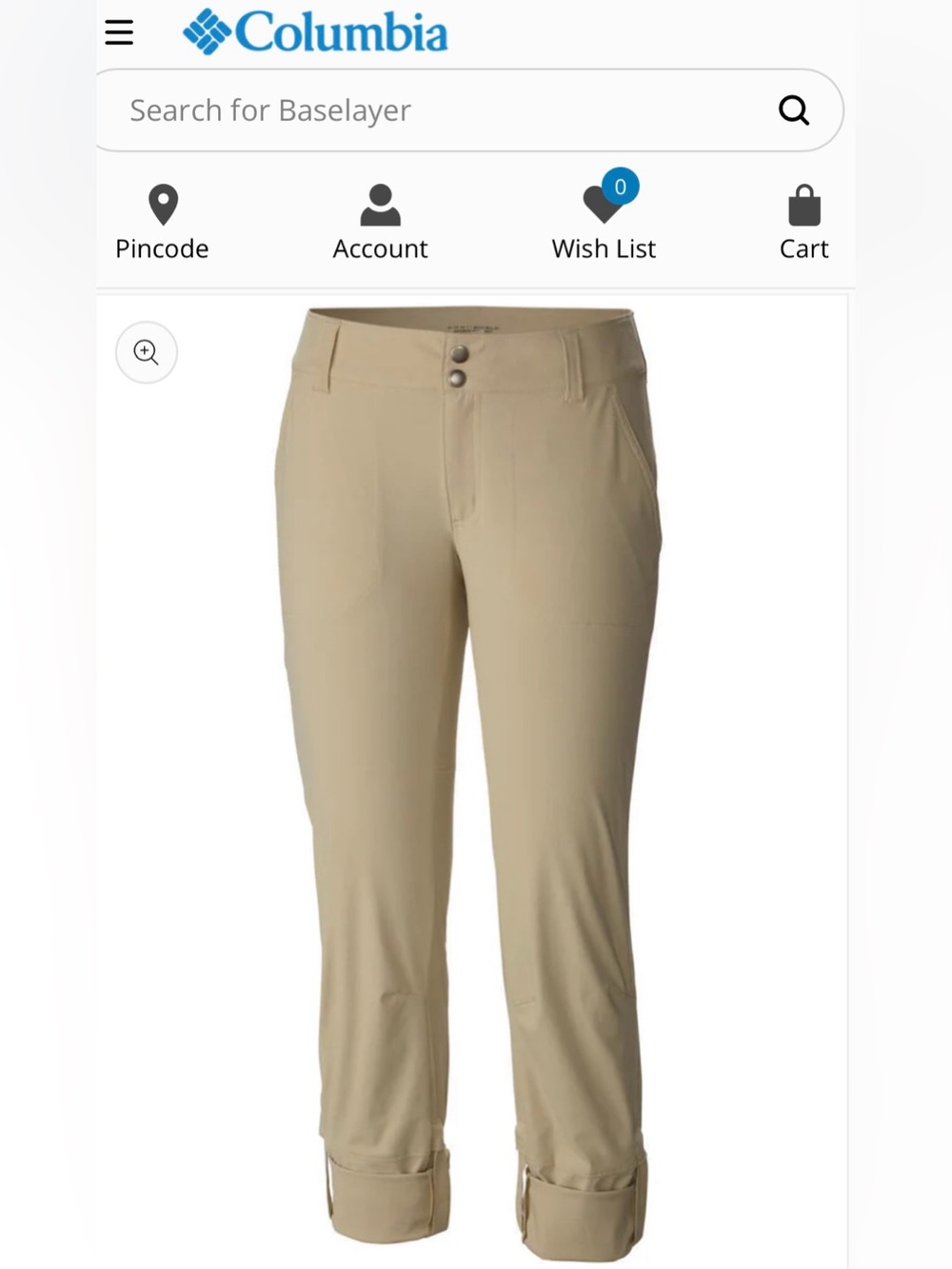 Women’s Columbia Active Fit Omni-Shield Convertible Tan Pant - Picture 2 of 12